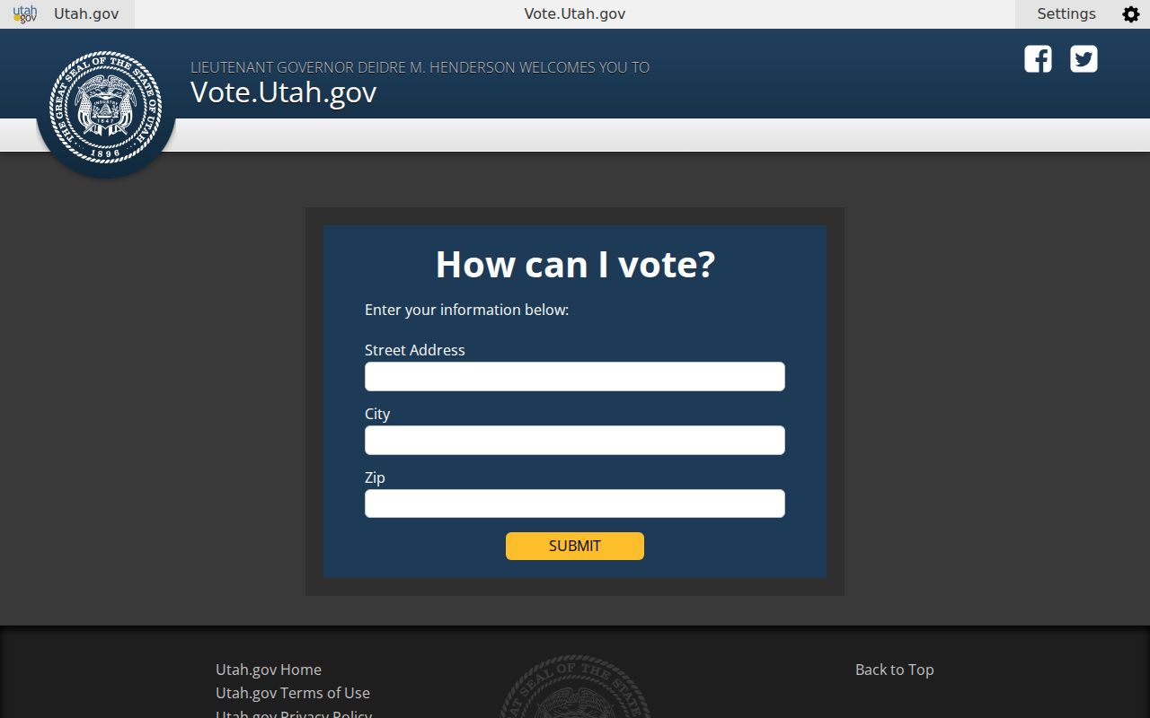 Official Utah voter status and polling lookup